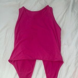 5 dancewear pink tie knot tank top adult small